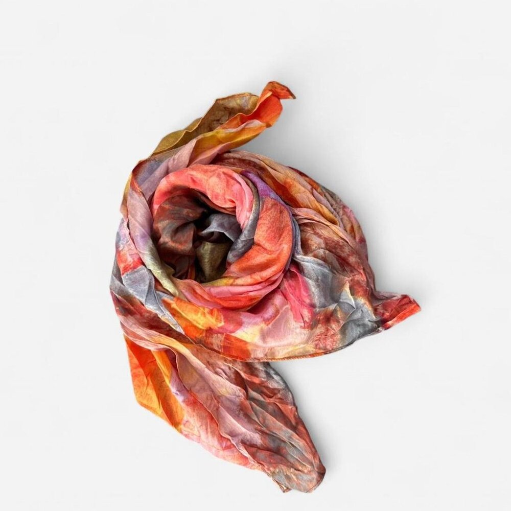 Multicolor Abstract Pattern Rectangle Scarf Lightweight Women's Accessory - Picture 1 of 2